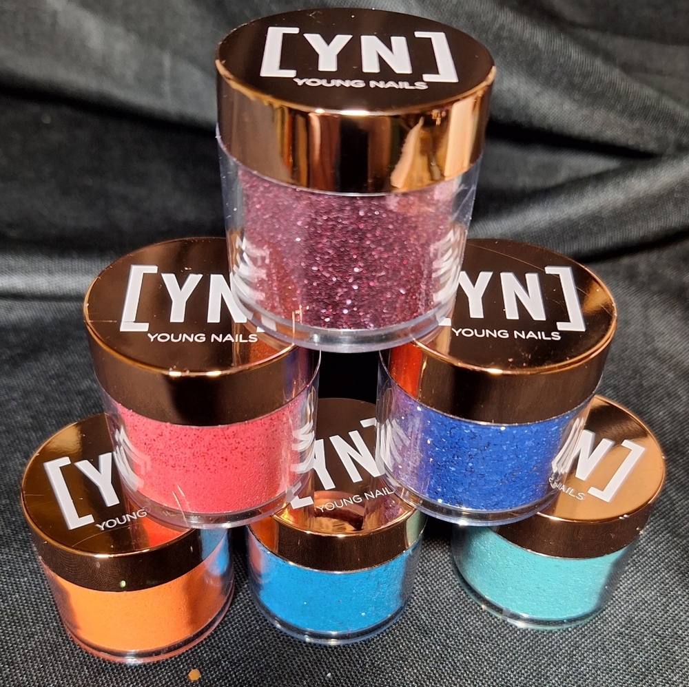Young nails medium fine glitter bundle
